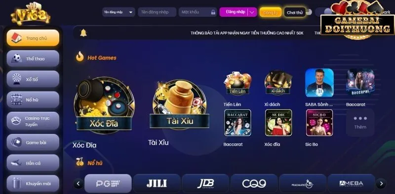Kho game đa dạng các tựa game