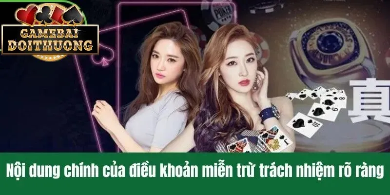 Nội dung chính của điều khoản miễn trừ trách nhiệm